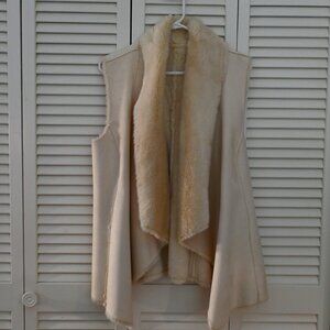 Faux Suede and Fur Vest